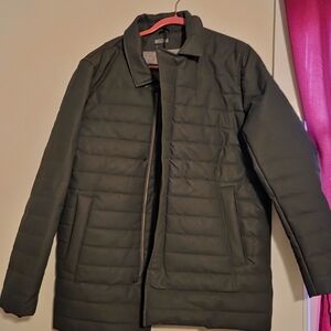 Men's Quilted Puffer Jacket - Grey